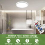LEZOE 30cm LED Deckenleuchte mit Bewegungsmelder – 24W dimmbar, 2400lm für Badezimmer & Flur – Bild 8