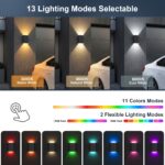 GBEAST Solar-Wandleuchte Aussen mit RGB & 3 Farbtemperaturen – IP67 Dekoleuchte für Hauseingänge – Bild 3
