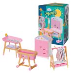 BABY born Minis Möbelset mit Kleiderschrank & Wickeltisch – Skandinavisches Kinderzimmer