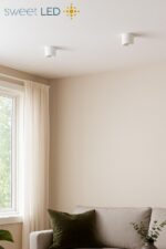 Sweet Led Aufbaustrahler Rund Ø80mm Weiß – Schwenkbar GU10 Deckenspot 230V – Bild 6