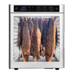 oiyocemo Dörrautomat Edelstahl 800 W – 12 Gitter Dörrgerät mit 6 Voreinstellungen