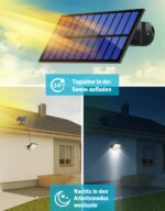 MPJ 106 LED Solarleuchte mit Bewegungsmelder – IP65 Wandleuchte für Garten (2er Set) – Bild 2