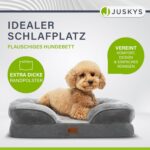 Juskys Hundebett Sheena M – Orthopädisches Hundesofa 72x60 cm, waschbar & rutschfest – Bild 2