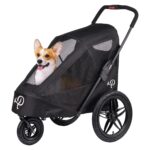 Petique Breeze Hundebuggy – Hochwertiger Hundewagen mit Fahrradanhänger-Funktion