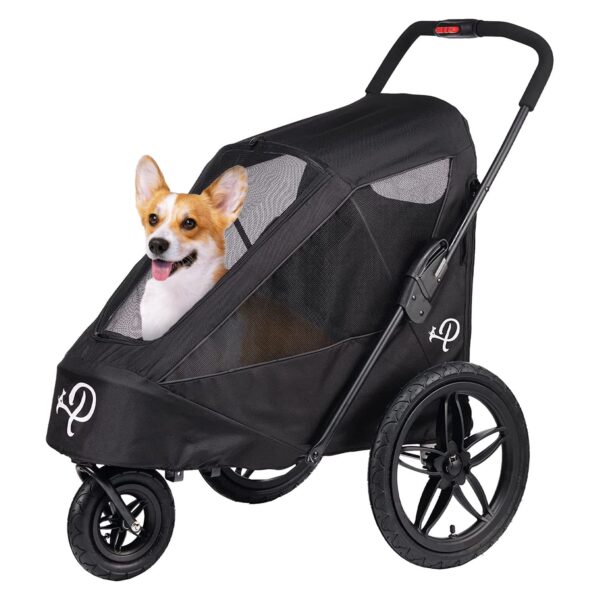 Petique Breeze Hundebuggy – Hochwertiger Hundewagen mit Fahrradanhänger-Funktion