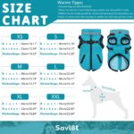 Savlot Hundemantel mit Fleecefutter & integriertem Geschirr – Wasserdichte Winterjacke für Hunde – Bild 2