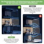OUILA LED Deckenleuchte 18W mit Bewegungsmelder – 2000 Lumen Sensor-Deckenlampe für Innen – Bild 4