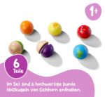 Eichhorn Klangkugeln – 6 bunte Holzkugeln mit Sound für Babys ab 12 Monaten – Bild 3