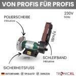 TronicXL 600W Kombischleifer – Profi-Messerschleifer mit Schleifband & Polierscheibe – Bild 5