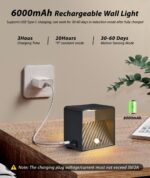 GeyouLux Akku-Wandleuchte 6000mAh mit Bewegungsmelder & Fernbedienung – 2er Set – Bild 3