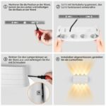 GeyouLux LED Wandleuchte IP65 8W 700LM – Warmweisse Aussenwandlampe 2700K fuer Innen & Aussen – Bild 7