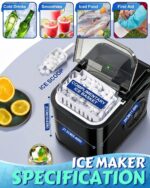 Evolpor Eiswürfelmaschine Arbeitsplatte – 12 kg/24h mit 2 Eisgrössensortiment – Bild 4