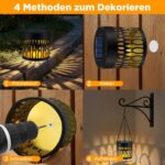 2er Set FLSEPAMB Solarlaterne mit Warmweiss – Automatische Gartenbeleuchtung IP65 wasserdicht – Bild 5
