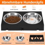 unbholkk Hundenapf Erhöht mit 5 Höhenverstellbar – Futterstation für alle Hundegrössen – Bild 2