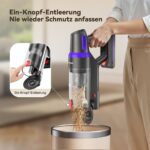 TechRise Akku-Staubsauger 45000Pa mit Anti-Tangle-Bürste – 60 Min Laufzeit für Tierhaare & Teppiche – Bild 4