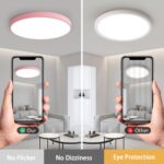 BTLINK LED Deckenleuchte Ø40cm Rosa – 36W Warmweiss 3000K für Schlafzimmer & Wohnzimmer – Bild 9