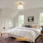 CALOKES Runde Leinen Deckenlampe mit 3 × E27 – Dimmbare Semi-Flush Deckenleuchte – Bild 5