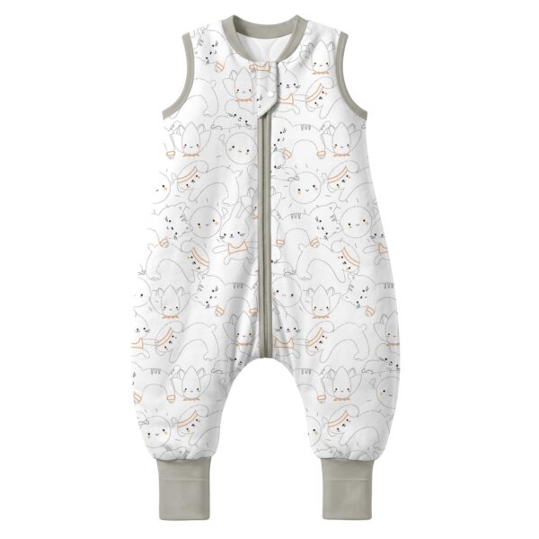 MIKAFEN Baby Schlafsack mit Füssen 2,5 Tog, Grösse 70 cm – Baumwolle für 6–18 Monate