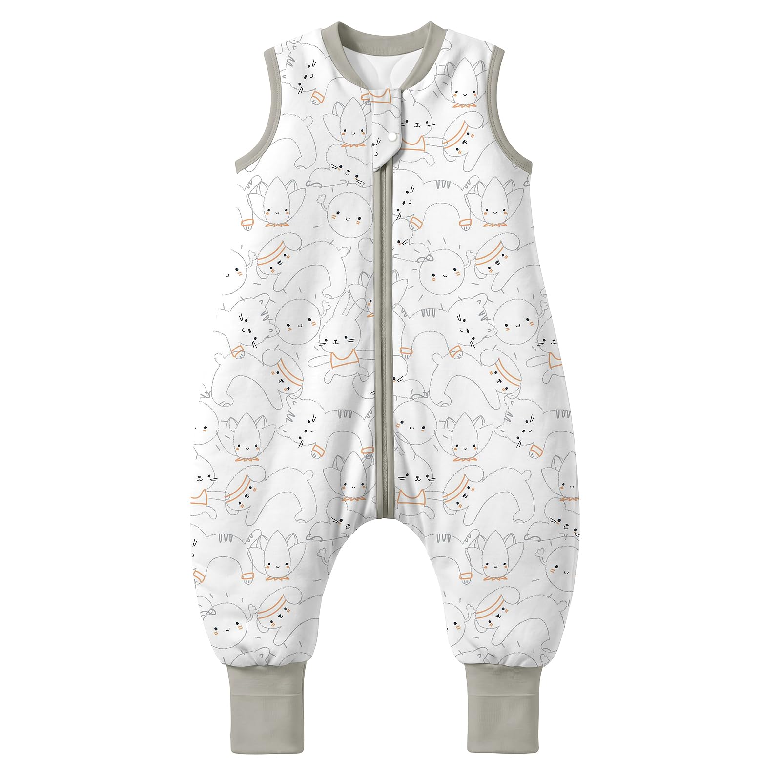 MIKAFEN Baby Schlafsack mit Füssen 2,5 Tog, Grösse 70 cm – Baumwolle für 6–18 Monate