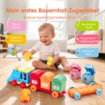 hahaland Bauernhof-Lernzug mit Fingerpuppen & Schlössern – Montessori Spielzeug ab 2 Jahren – Bild 3
