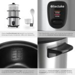 tectake® Reiskocher 1,8 l mit Dampfgarer – Multifunktionales Kochgerät für bis zu 10 Portionen – Bild 6