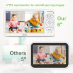 Blemil Video-Babyphone mit Dual-Kamera & 6" IPS Display – Sicheres Babyphon mit 30h Akku – Bild 5