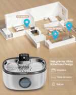 5L Katzenbrunnen Edelstahl mit 4-stufigem Filtersystem – Kabelloser Trinkbrunnen für Katzen & Hunde – Bild 2
