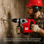 WALTER Bohr- und Meisselhammer 1500 W – SDS+ Profi-Werkzeug mit Vibrationsdämpfung – Bild 2