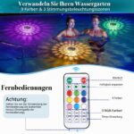 Qoolife Schwimmende Poolbeleuchtung Solar, 2 Stück – 12 Farbmodi mit Fernbedienung – Bild 4