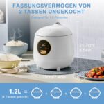 Bear 2-Tassen Reiskocher 300W – Kompakter Elektrischer Rice Cooker mit Warmhaltefunktion – Bild 4