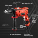 Enventor Schlagbohrmaschine 900W mit 2-in-1 Funktion & 36 Zubehörteile – Profi-Bohrmaschine für Beton, Metall und Holz – Bild 3