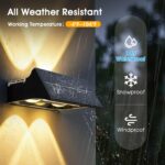 VOLISUN 4er Set Solar-Zaunleuchten RGB – 9 Farbmodi & IP65 wasserdicht für Garten – Bild 5