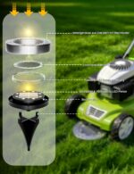 FIFlying Solar Bodenleuchten 10er Set – Gartenbeleuchtung IP65 Wasserdicht mit 8 LEDs – Bild 3