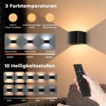 2er-Set JVURICE Akku-Wandlampe mit Bewegungssensor & Fernbedienung – 5000 mAh, 14h Laufzeit – Bild 3