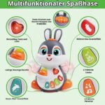 Wanonoo Musik-Krabbelspielzeug Hase – Interaktives Babyspielzeug ab 6 Monaten – Bild 6