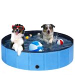 Ezilif Faltbarer Hundepool 80x20cm – Rutschfest & Verschleissfest für Grosse & Kleine Hunde