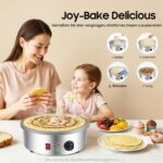 Jolre Crêpes-Maschine 3000 W – Gastronomie-Gusseisenplatte 45 cm, 50–300 °C – Bild 5