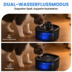 Nenozi Katzenbrunnen 2.2L mit LED-Anzeige – Automatischer Wasserbrunnen für Katzen & Hunde – Bild 3