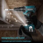 LEEIKOO Akkuschrauber 21V mit 2.0Ah Akku – 42Nm Bohrmaschine für DIY & Handwerk – Bild 6