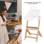 Kinderkraft ENOCK 2in1 Hochstuhl & Kinderstuhl – Buchenmassivholz, verstellbar, grau – Bild 8