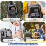 Lekespring Erweiterbare Haustier-Transportrucksack – 4 Mesh-Fenster & Sicherheitsleine für Katzen & Hunde bis 8 kg – Bild 7