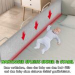 Froadp Bettgitter 150 cm mit höhenverstellbarem Rausfallschutz – Flexibles Kinderbettschutzgitter für 0–3 Jahre – Bild 5