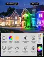 NATPOW RGB LED Gartenbeleuchtung 4er Set – Smart Gartenstrahler mit App & Fernbedienung – Bild 2