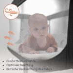 Lionelo Aurora 3-in-1 Babybett bis 9 kg – Beistellbett, Wiege & Gitterbett – Bild 5