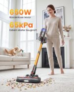 CHEBIO Akku Staubsauger 65KPA 650W – Kabellos mit 70 Min Laufzeit & Anti-Tangle-Bürste – Bild 2