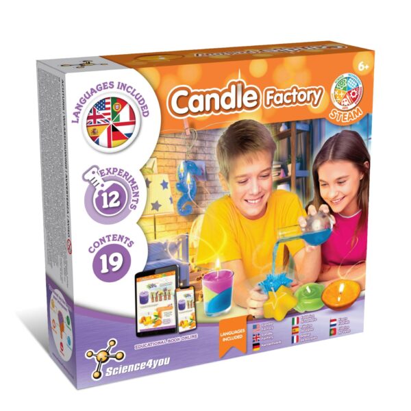 Science4you Kerzen Atelier – Kerzen selber machen Set mit 12 Experimenten für Kinder ab 8