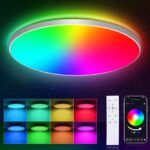 OPPEARL LED-Deckenleuchte 24W dimmbar – Smart Home Deckenlampe mit RGB Farbwechsel & App-Steuerung