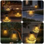 2x Bseical Solar Laternen Außen – Vintage Hängeleuchten IP65 Wetterfest für Garten & Terrasse – Bild 5