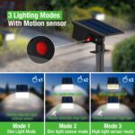 nipify 3er Set Solarleuchten mit Bewegungsmelder – 62 LED Strahler IP65 für Garten & Aussenbereich – Bild 2