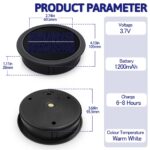 Solar Ersatzdeckel 10,5 cm mit 1200mAh & IP44 – Warmweiss Solarleuchte für Garten – Bild 6